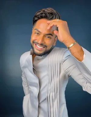 Aditya - Regnant - Grey Indo Western Pleated Jacket Set