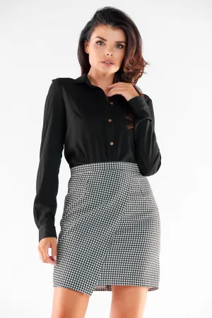 Asymmetrical Mini Skirt with Zipper