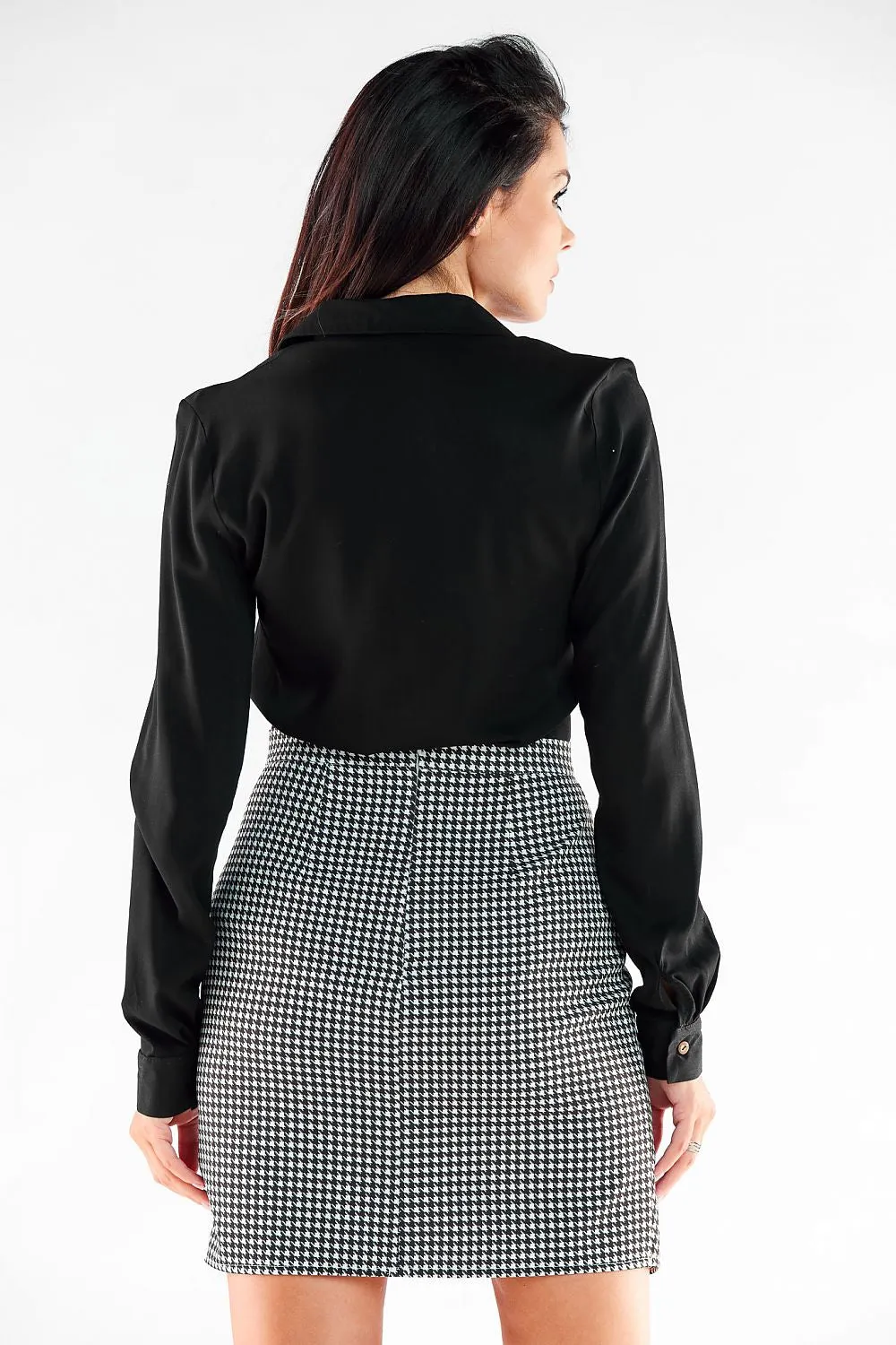 Asymmetrical Mini Skirt with Zipper