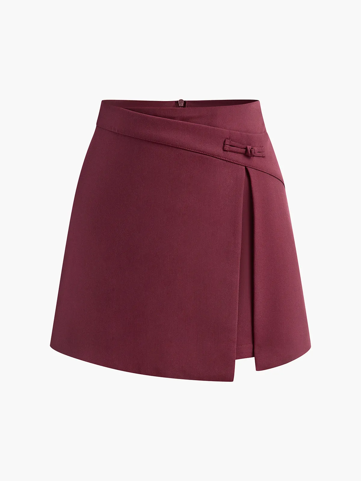 Asymmetrical Split Mini Skirt