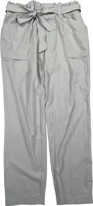 Athleta Women’s Gray Skyline Paper Bag Belted Waist Lightweight Pants - 4