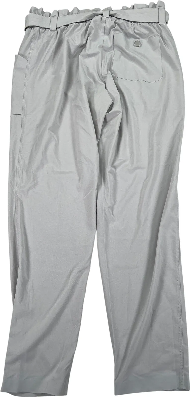 Athleta Women’s Gray Skyline Paper Bag Belted Waist Lightweight Pants - 4