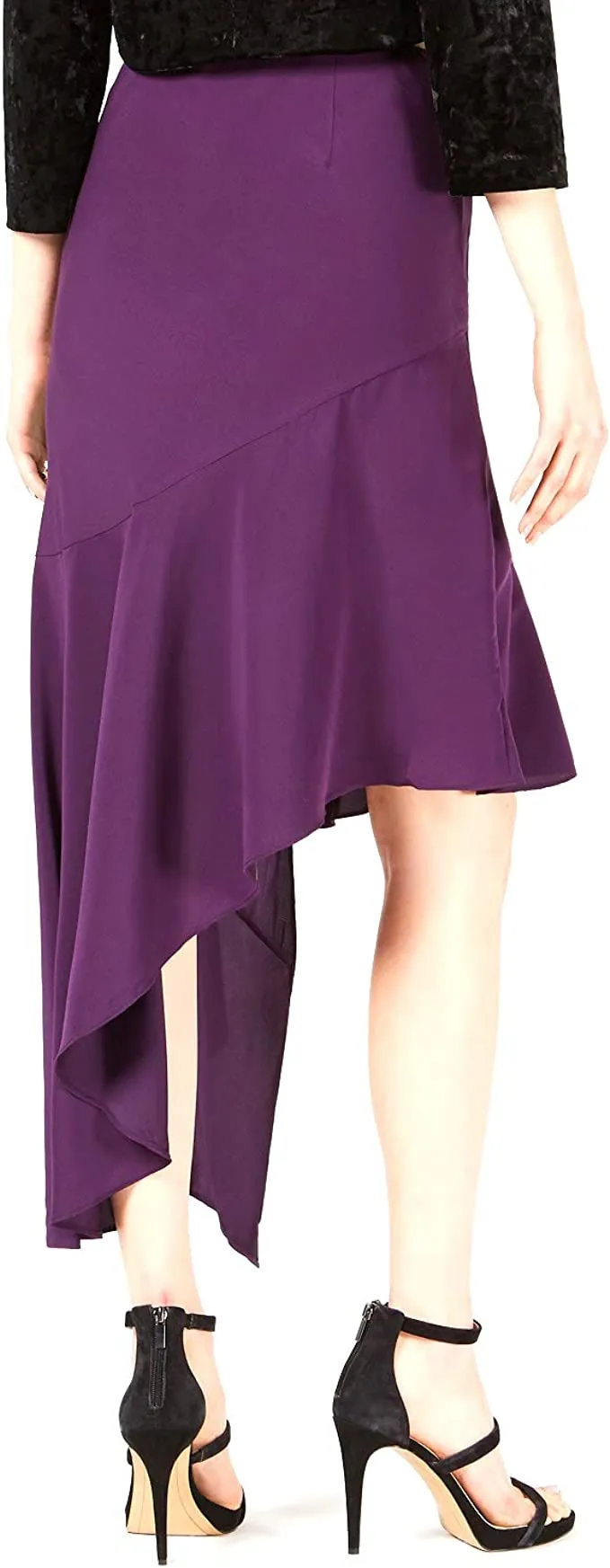 Bar III Asymmetrical Midi Skirt,Purple Dynasty 14
