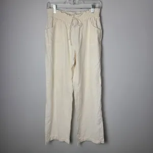 BCX Paperbag Cream Colored Linen Pants