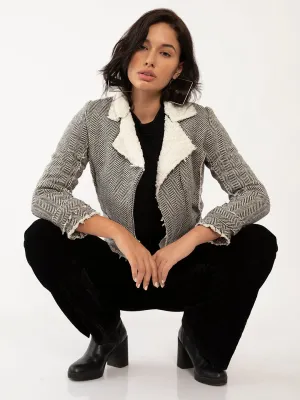 Black & White Casual Jacket