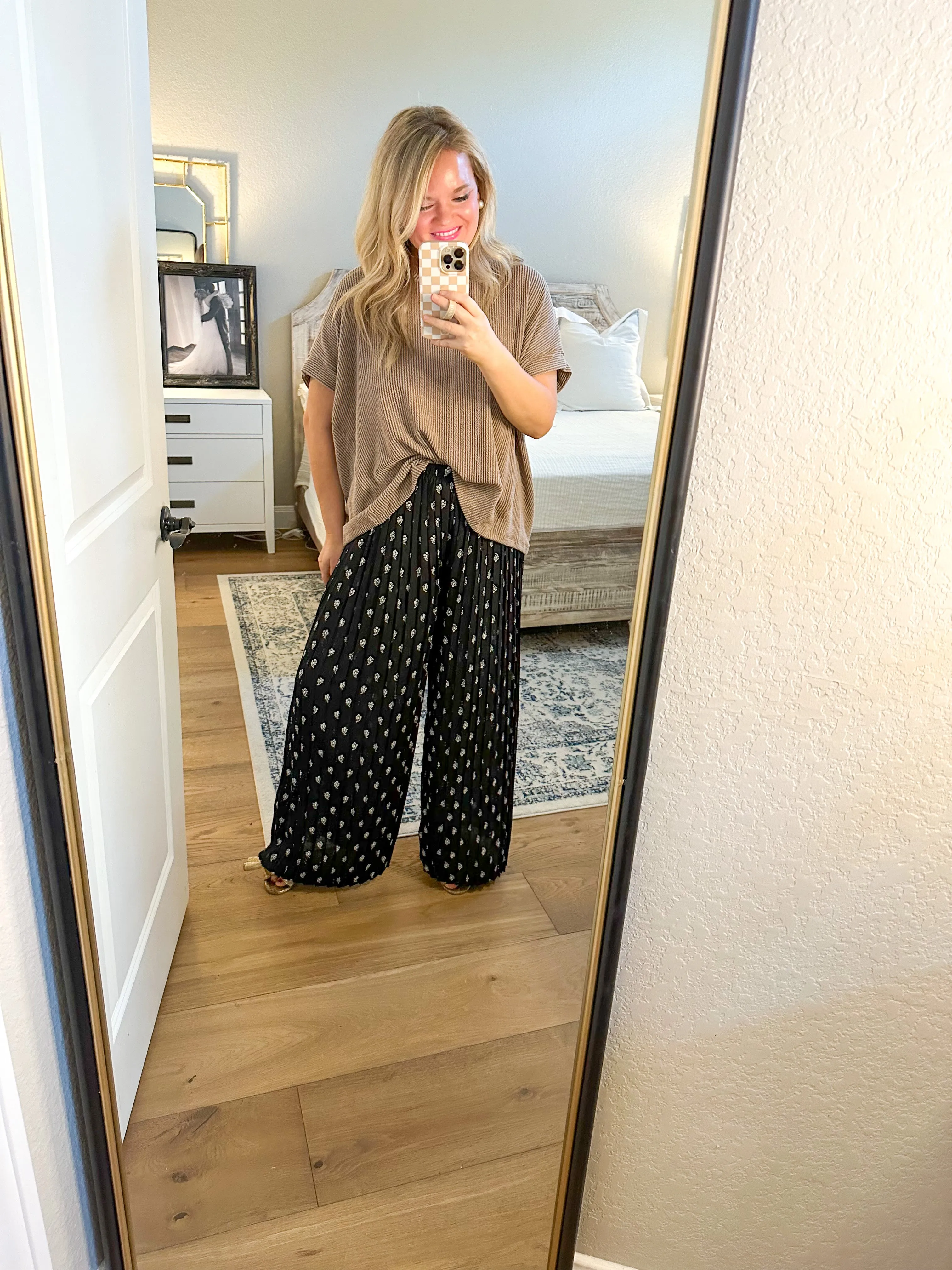 Black & White Paisley Maxi Pants