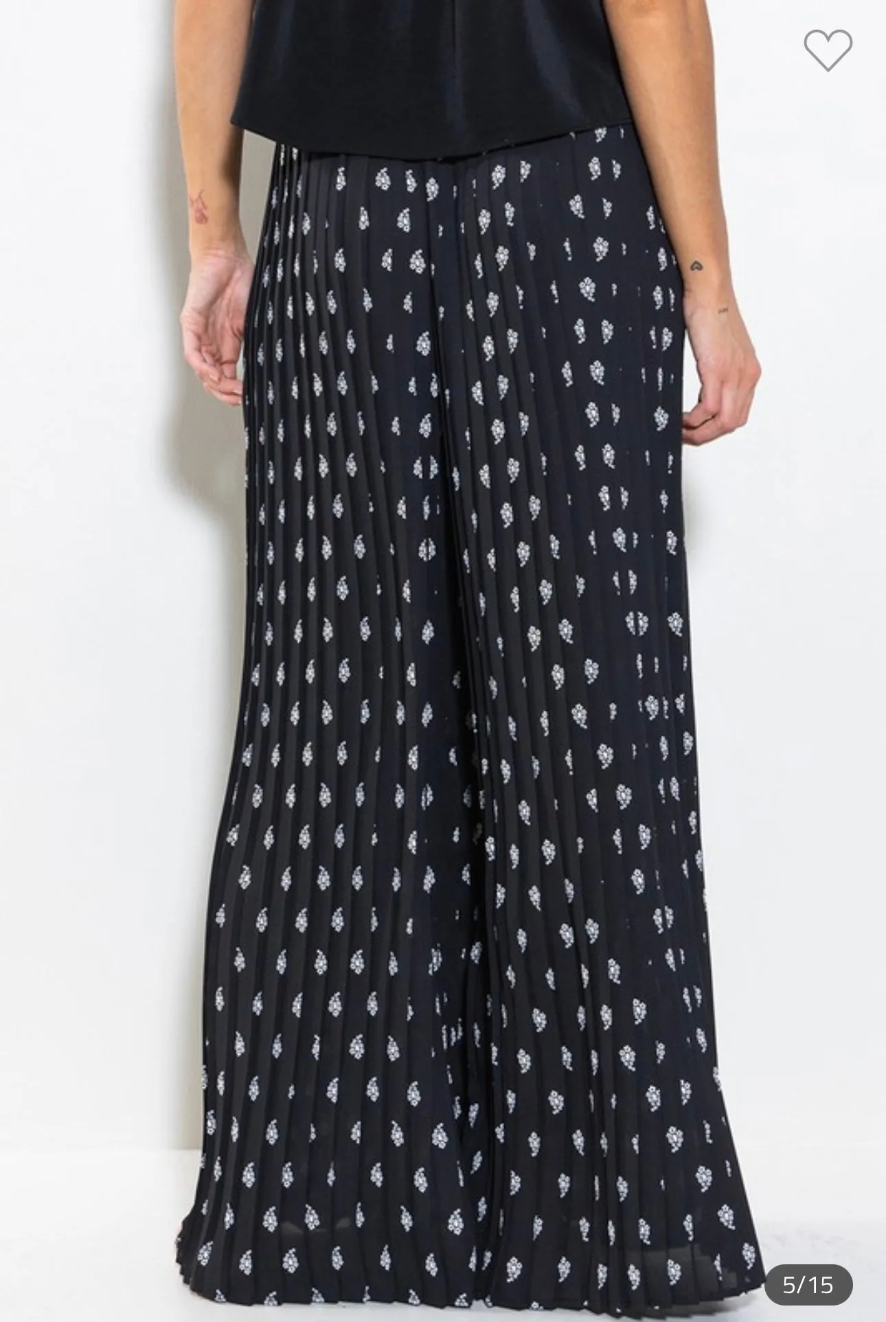 Black & White Paisley Maxi Pants