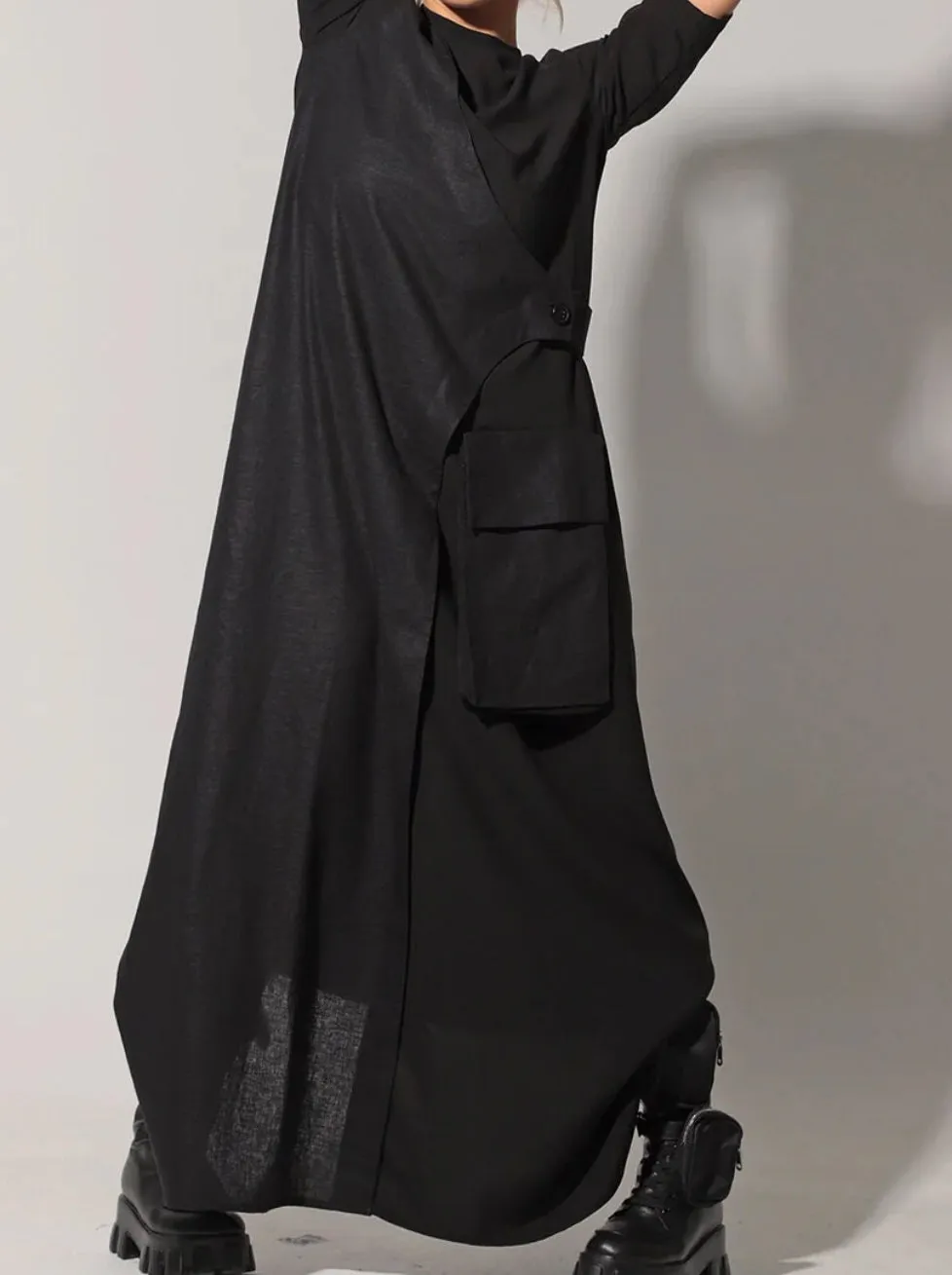Black Linen Maxi Dress