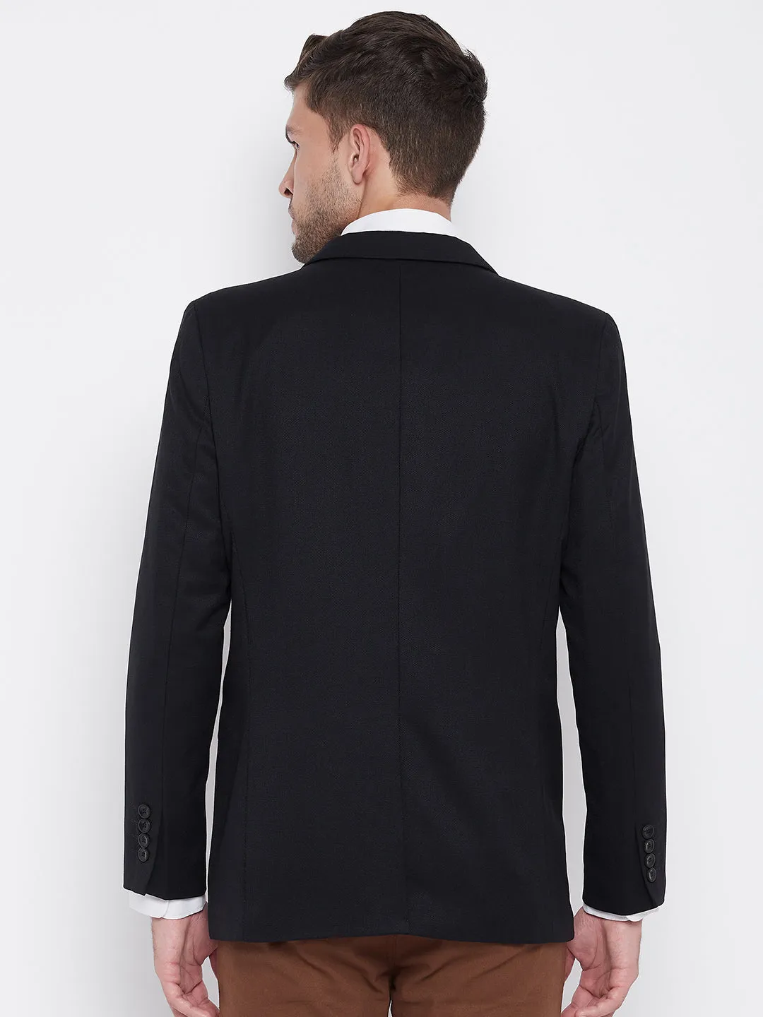 Black Notched Lapel Blazer