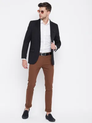 Black Notched Lapel Blazer