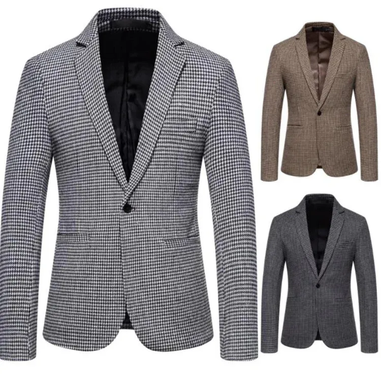 Blazers Lapel Collar Pocket Suit Coat
