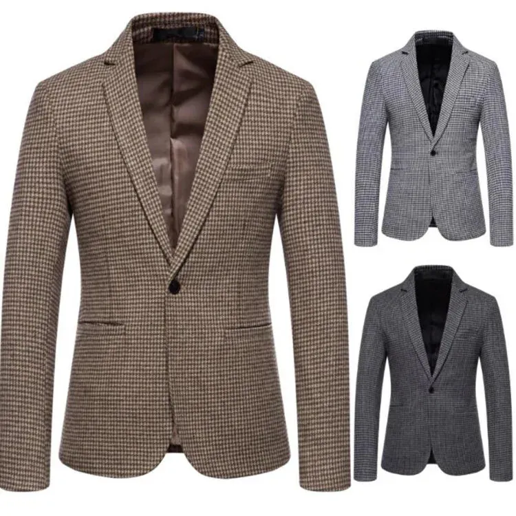Blazers Lapel Collar Pocket Suit Coat