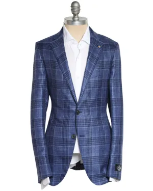 Blue Wool Blend Plaid Sportcoat