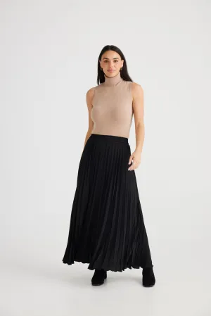 Brave & True Alias Pleated Skirt - Black