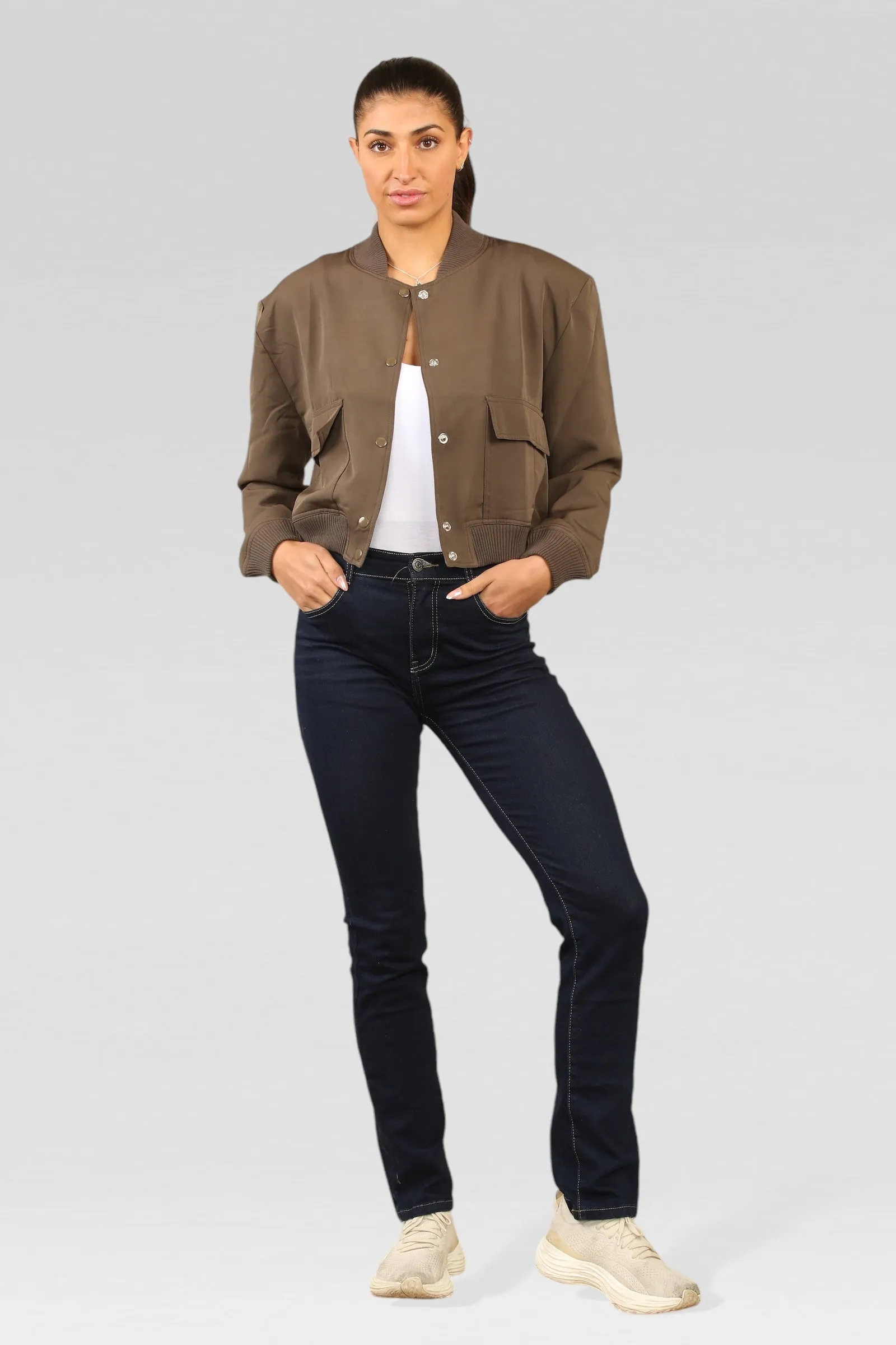 Brown Cropped Jacket