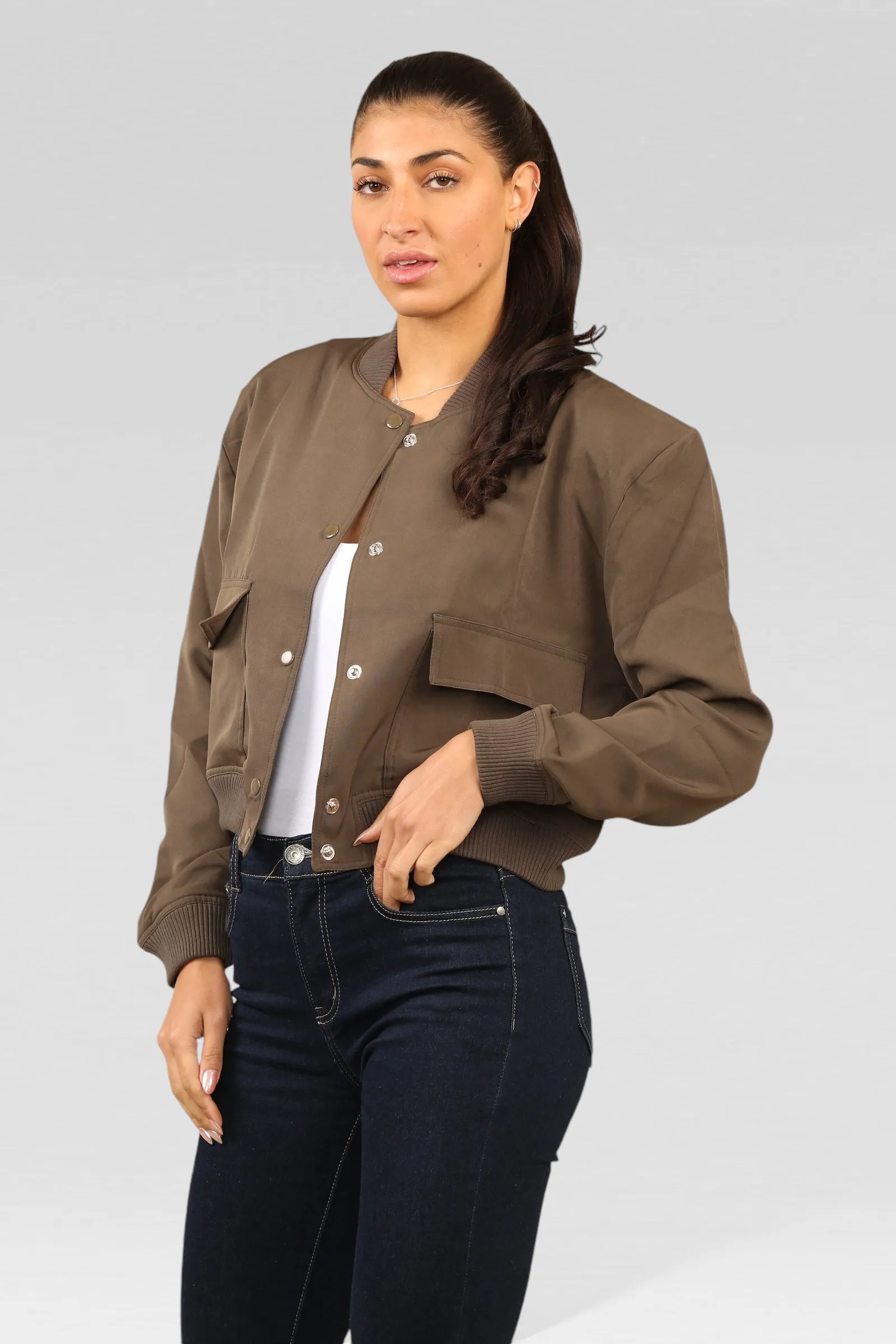 Brown Cropped Jacket