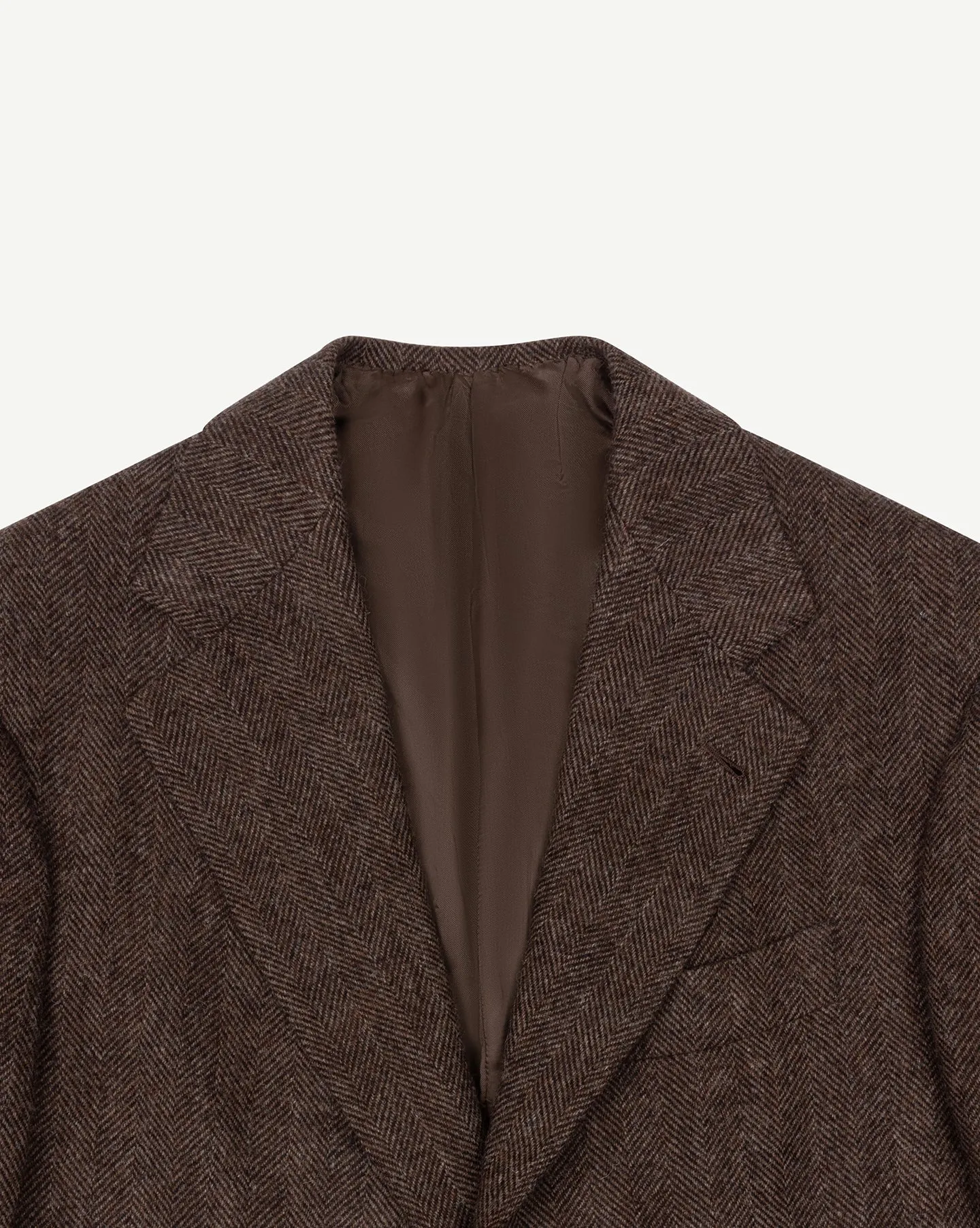 Brown Herringbone Tweed Sport Coat