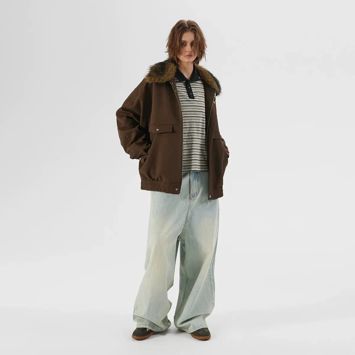 Brown Oversized Jacket