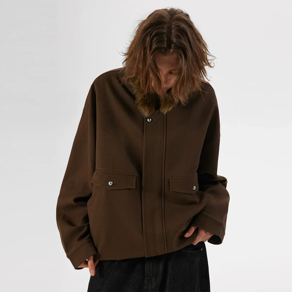 Brown Oversized Jacket