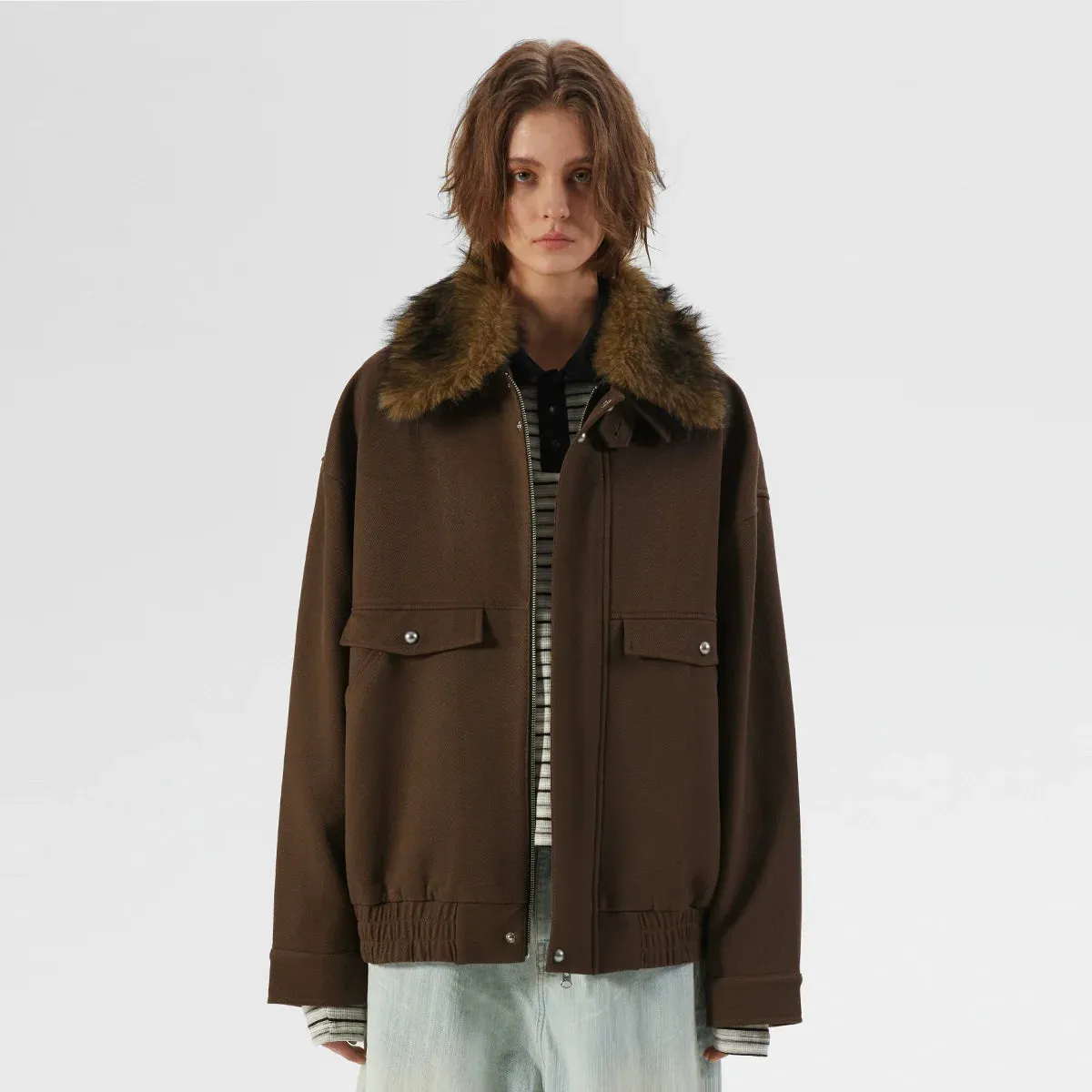 Brown Oversized Jacket