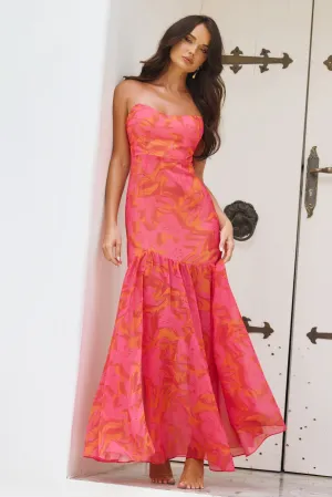 Carnival Colors Maxi Dress - Red