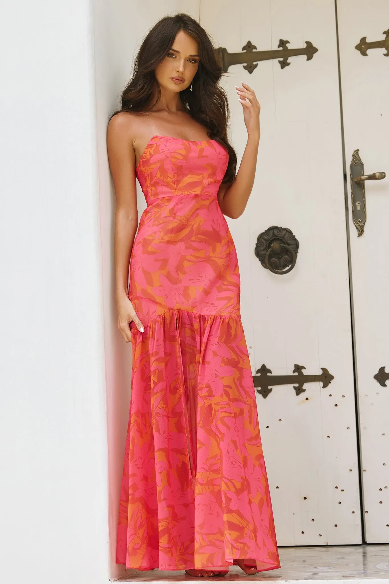 Carnival Colors Maxi Dress - Red
