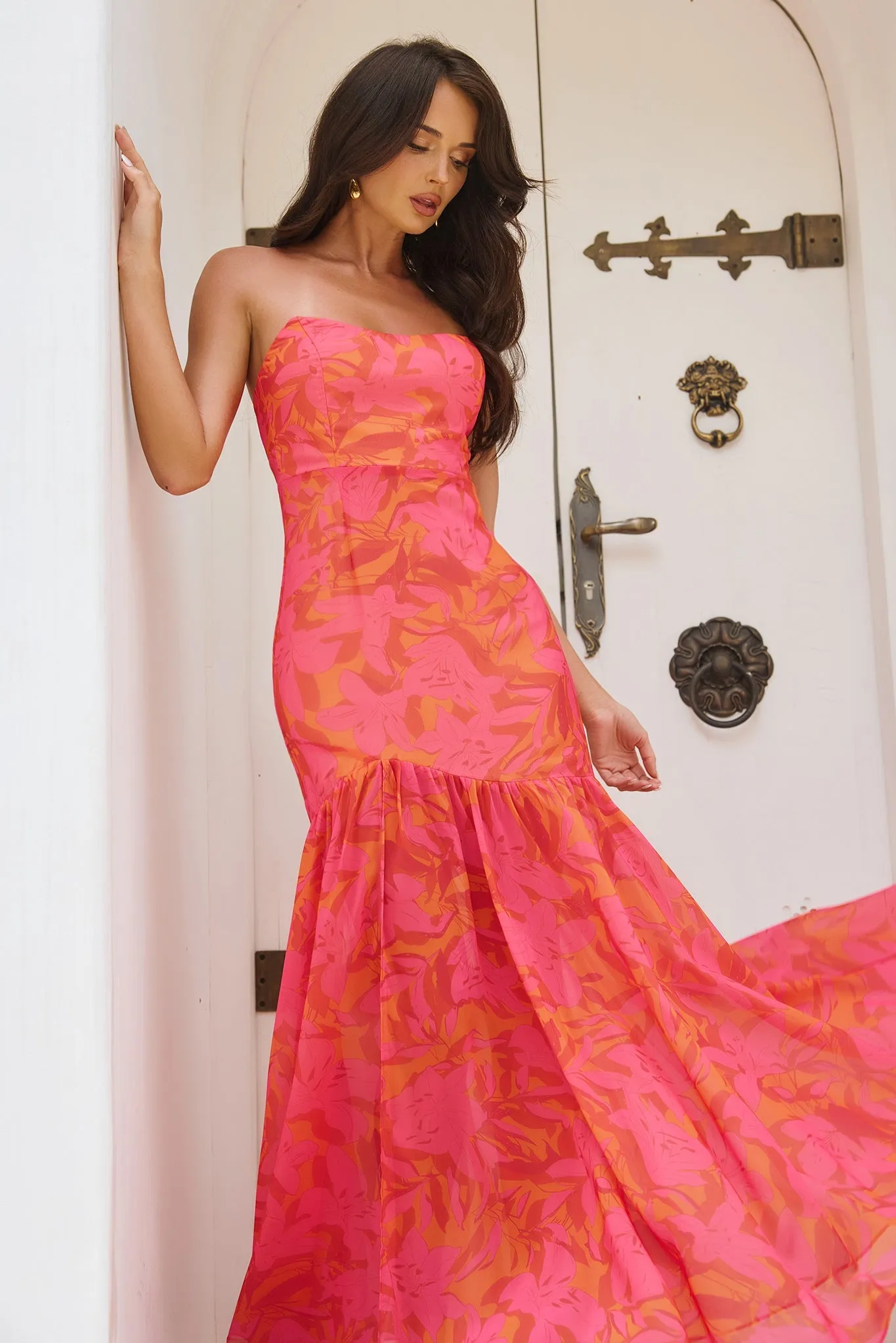 Carnival Colors Maxi Dress - Red