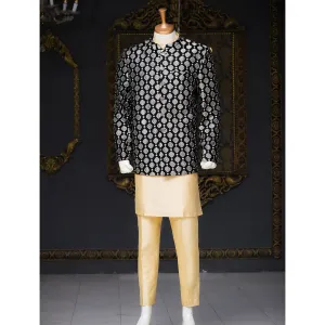 Chiffon Prince Coat w/ Tilla Work for Men