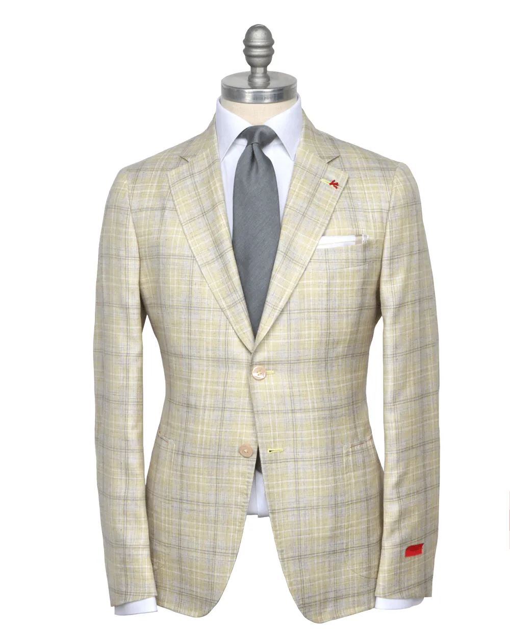 Citron and White Windowpane Sportcoat