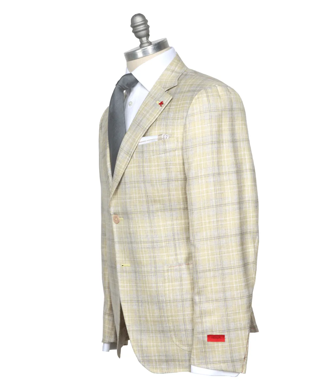 Citron and White Windowpane Sportcoat