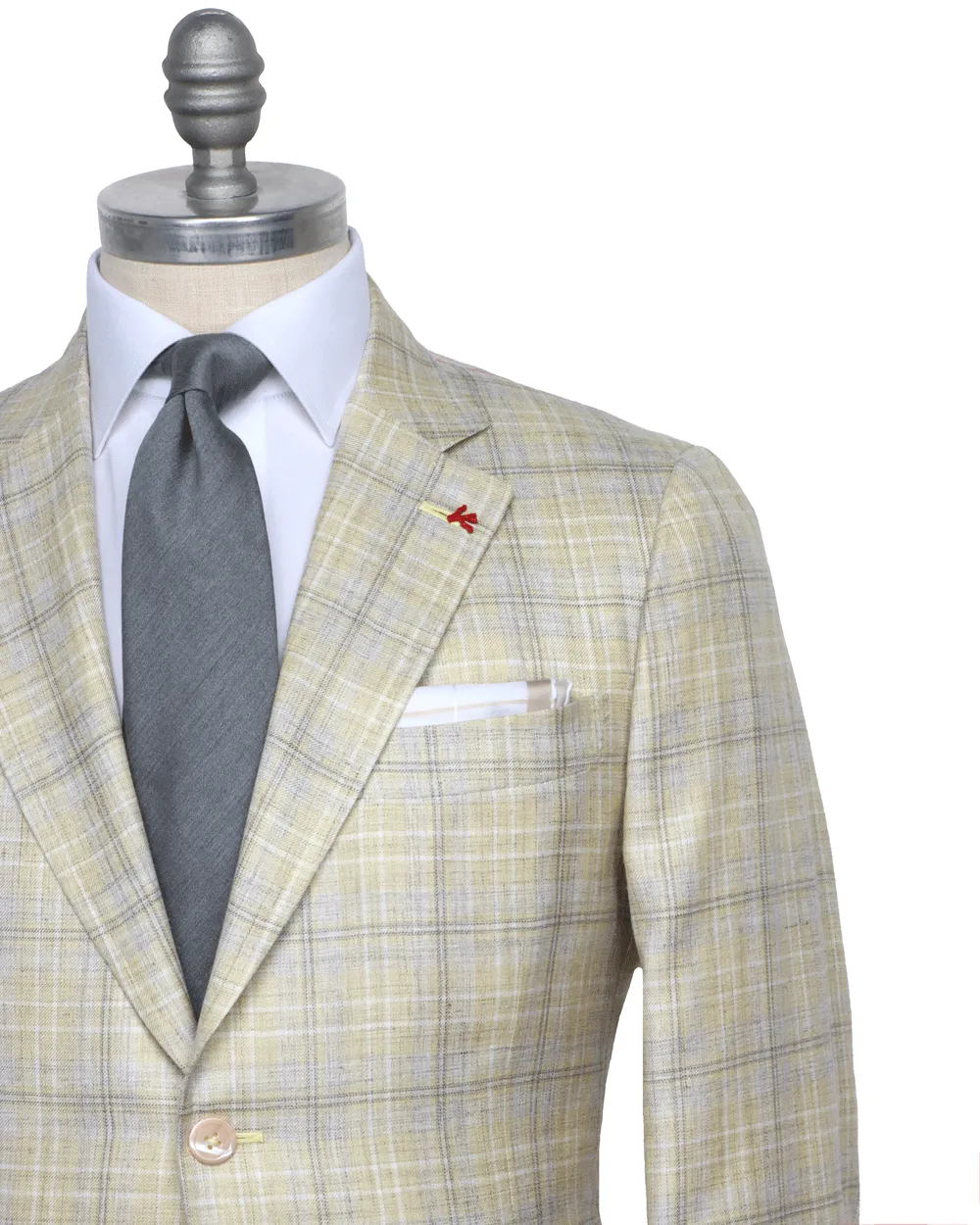 Citron and White Windowpane Sportcoat
