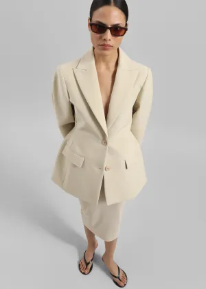Colette Hourglass Blazer - Beige