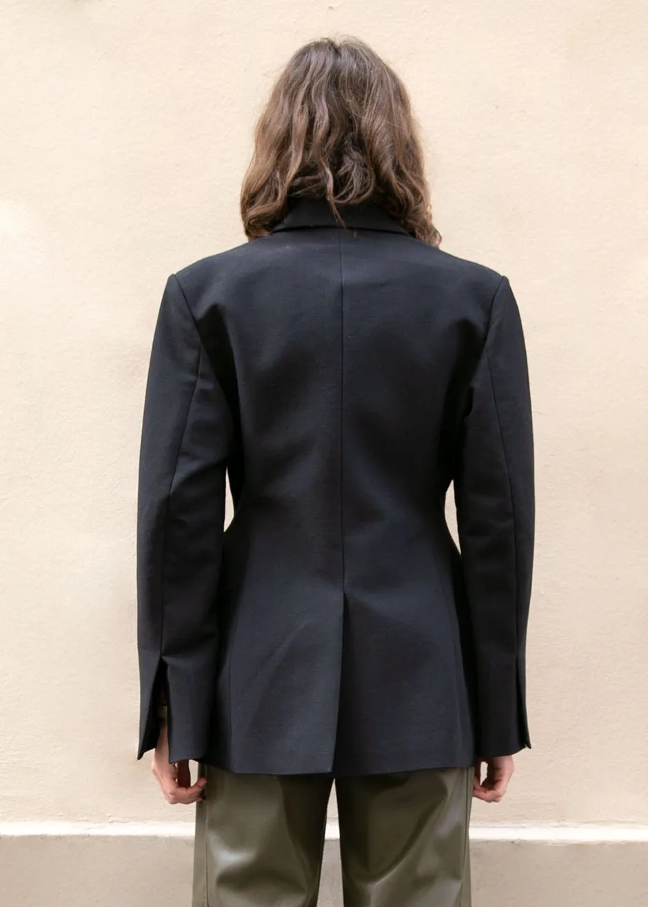 Colette Hourglass Blazer - Black