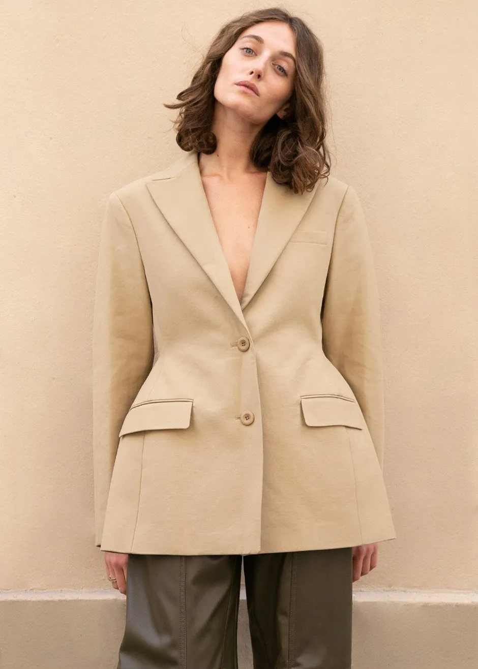 Colette Hourglass Blazer - Camel