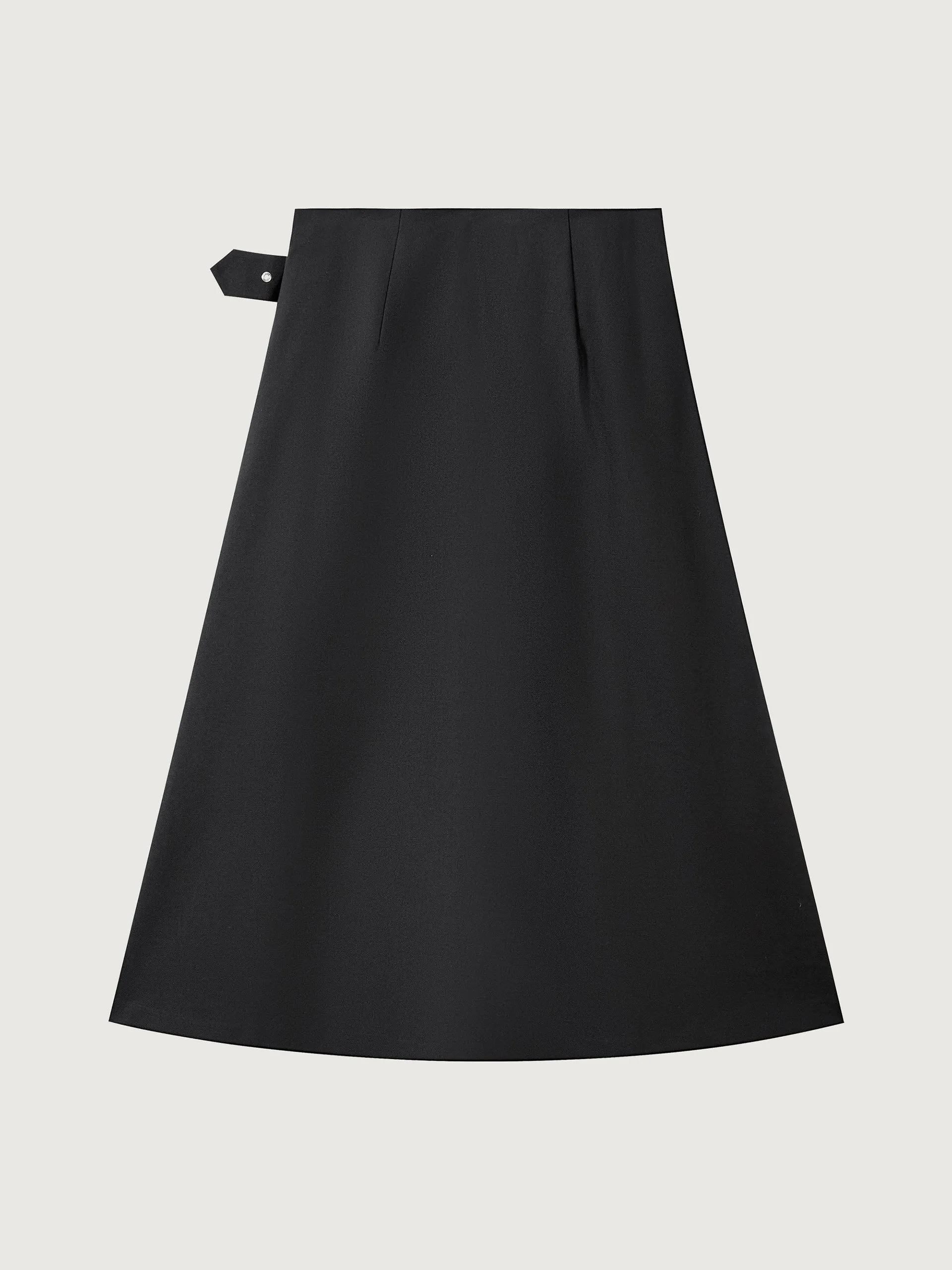 Courtney Zheng Pleated Wool Skirt