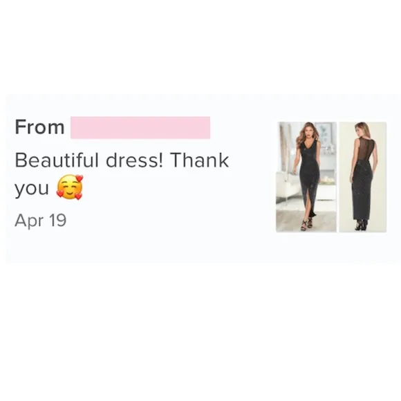Deep V Sequin Formal Dress NWT Black
