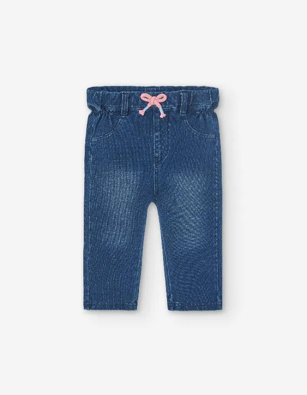 Denim Paperbag Pants