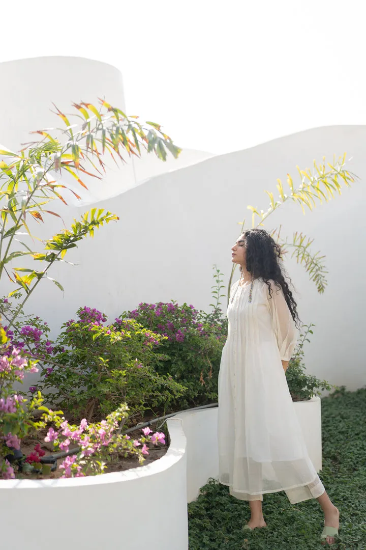 Dewy Mist Pleated Kurta Set