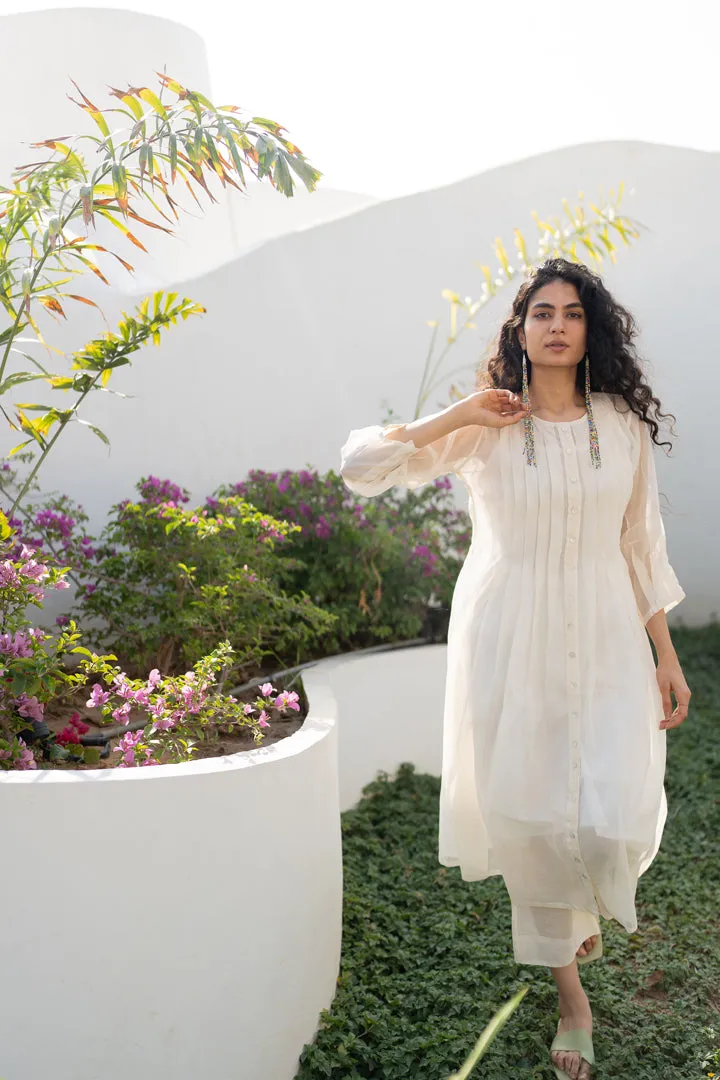 Dewy Mist Pleated Kurta Set