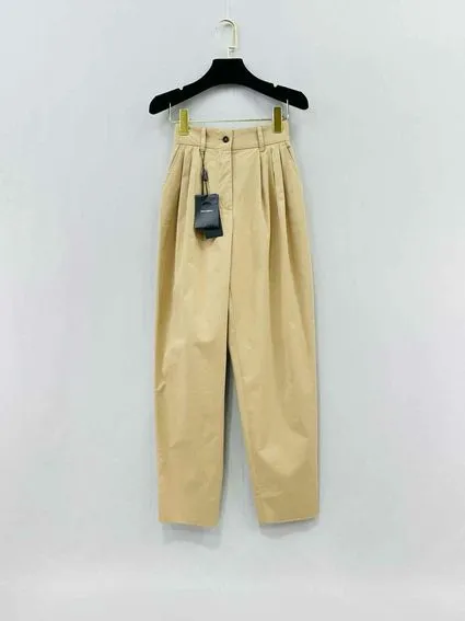 DOLCE & GABBANA High Waisted Beige Pants US0