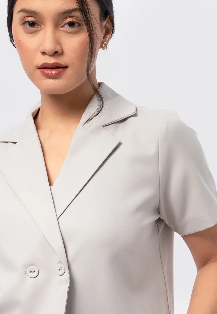 Double Breasted Crop Blazer