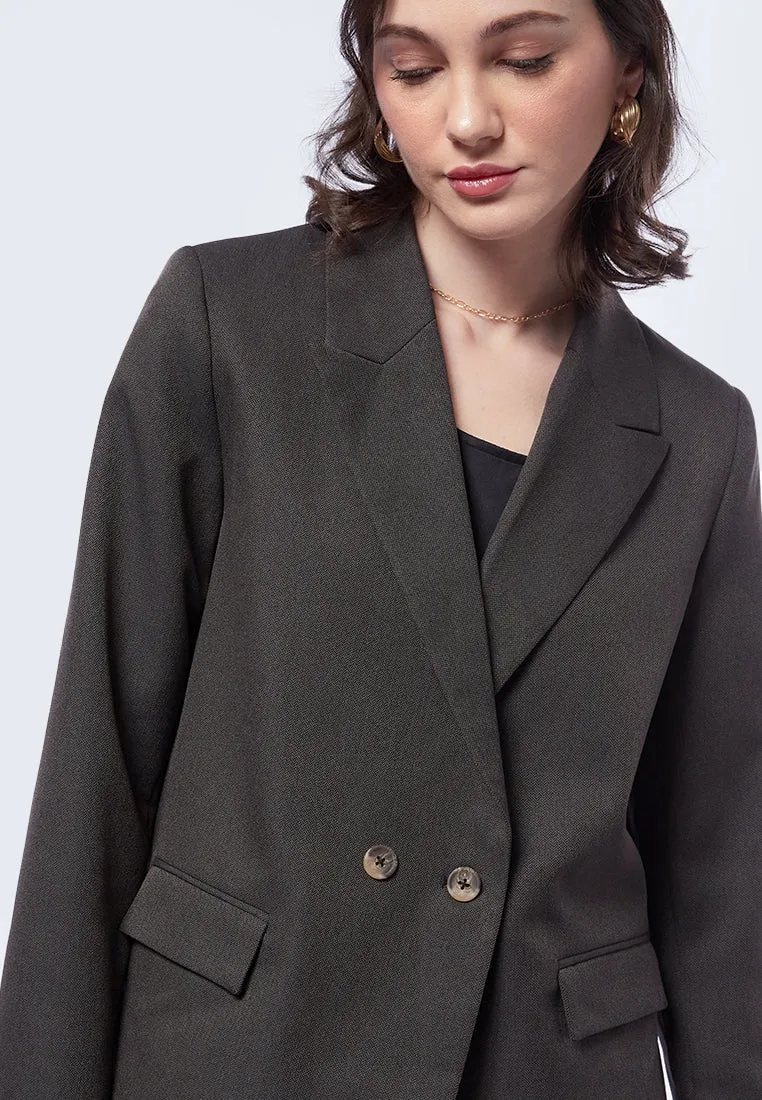 Double Breasted Long Sleeve Blazer
