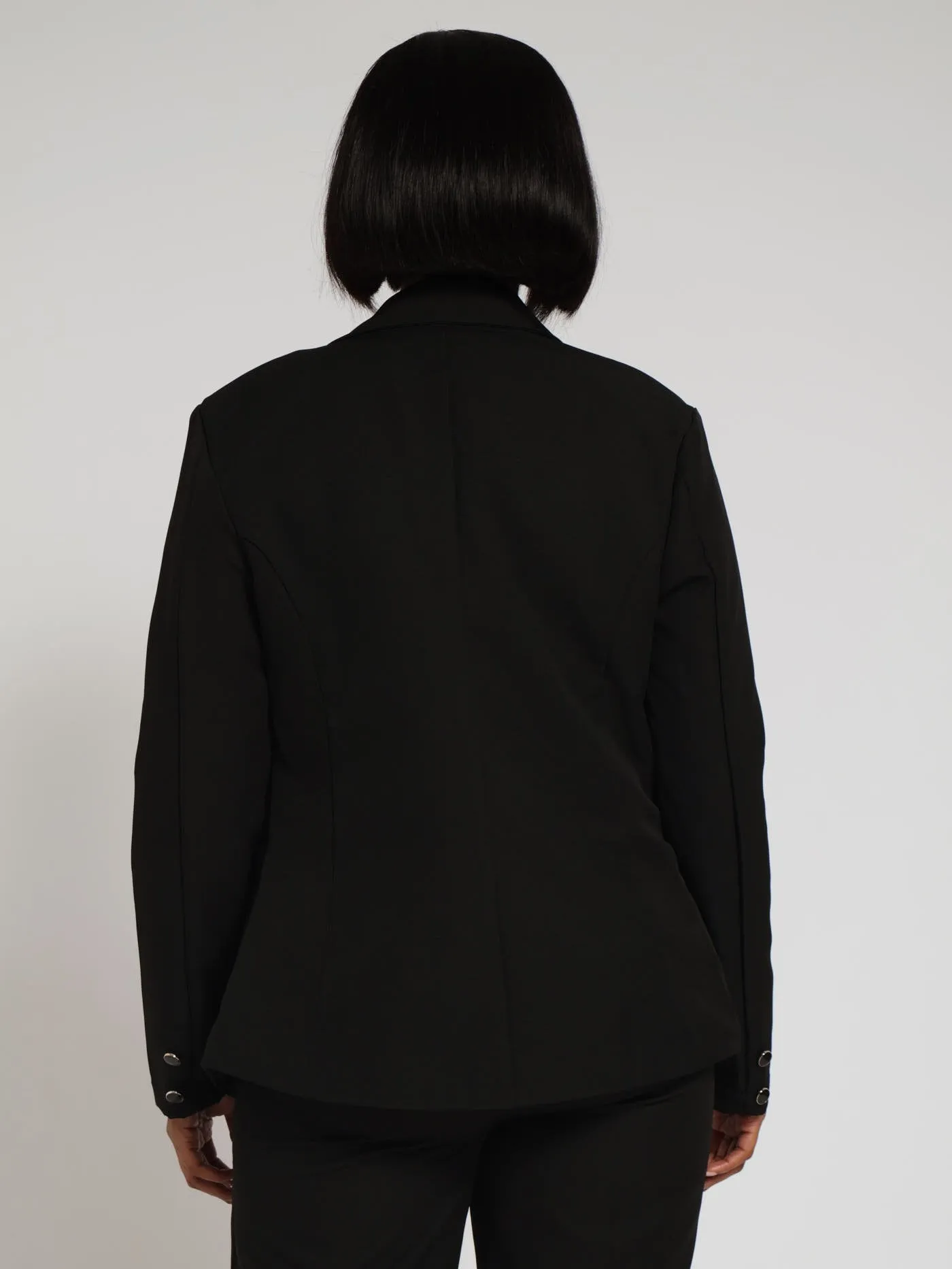 Double Work Blazer - Black