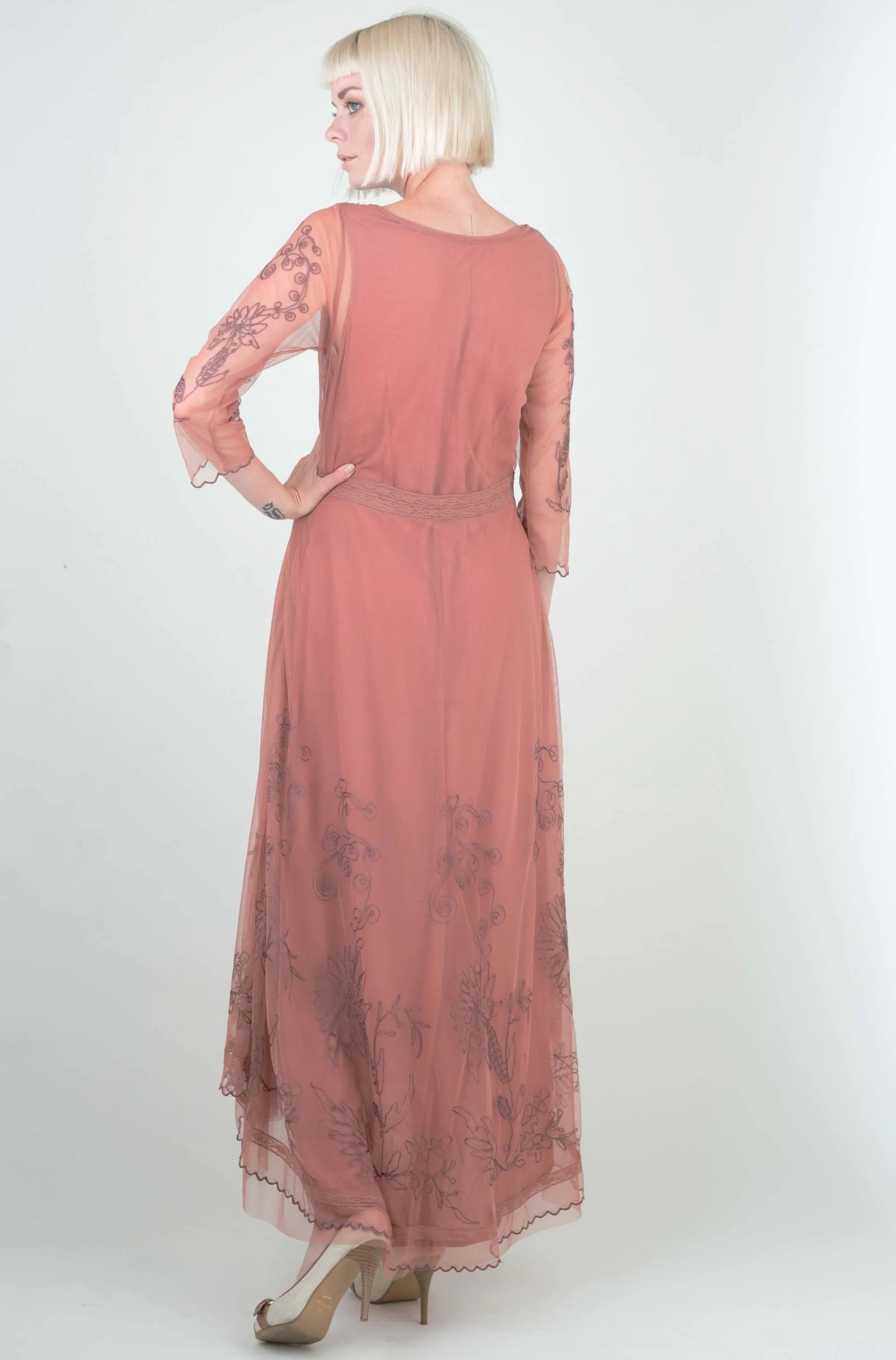 Downton Abbey Tea Party Gown in Cinnamon by Nataya