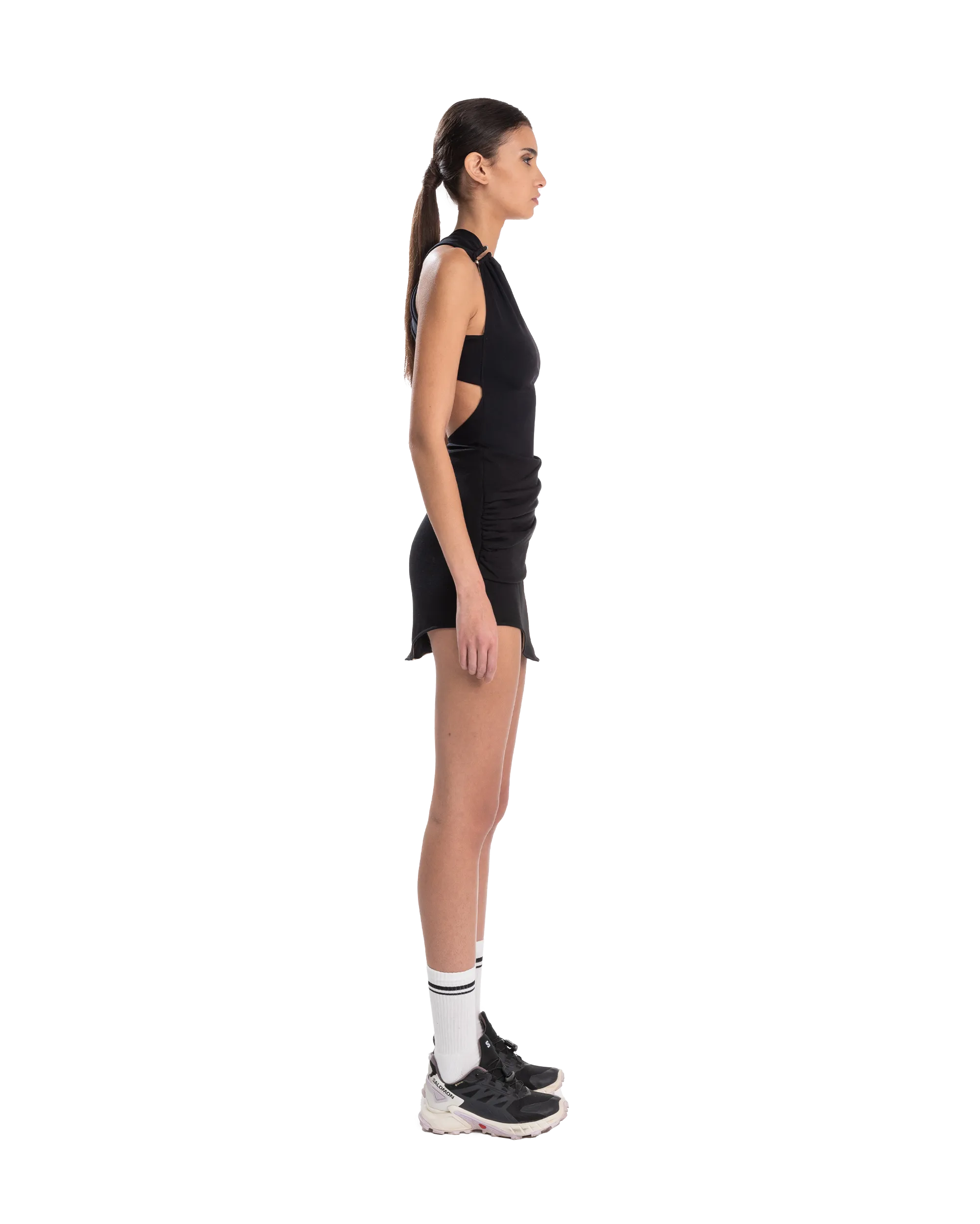 Drape Mini Skirt Black