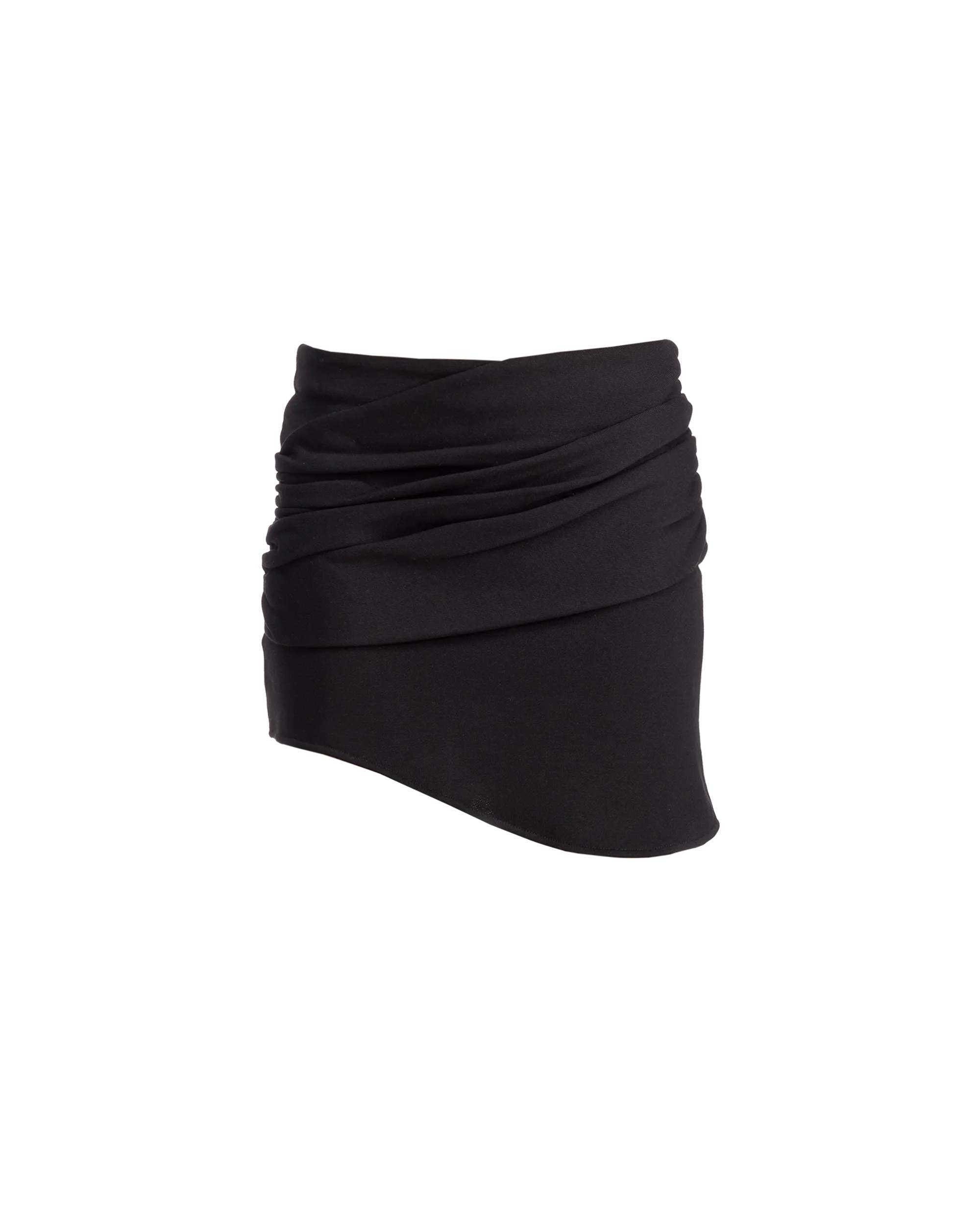 Drape Mini Skirt Black