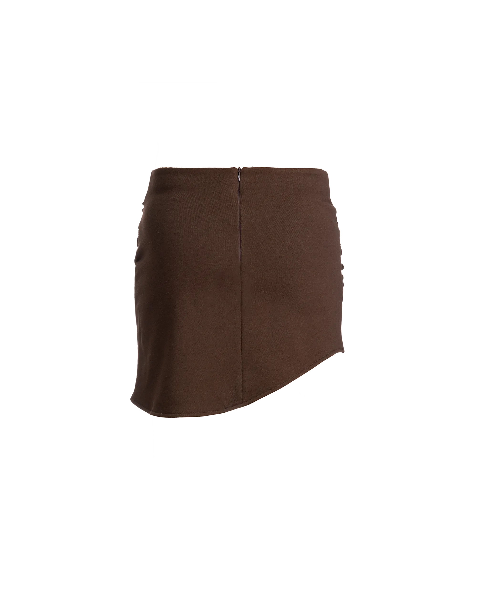 Drape Mini Skirt Chocolate