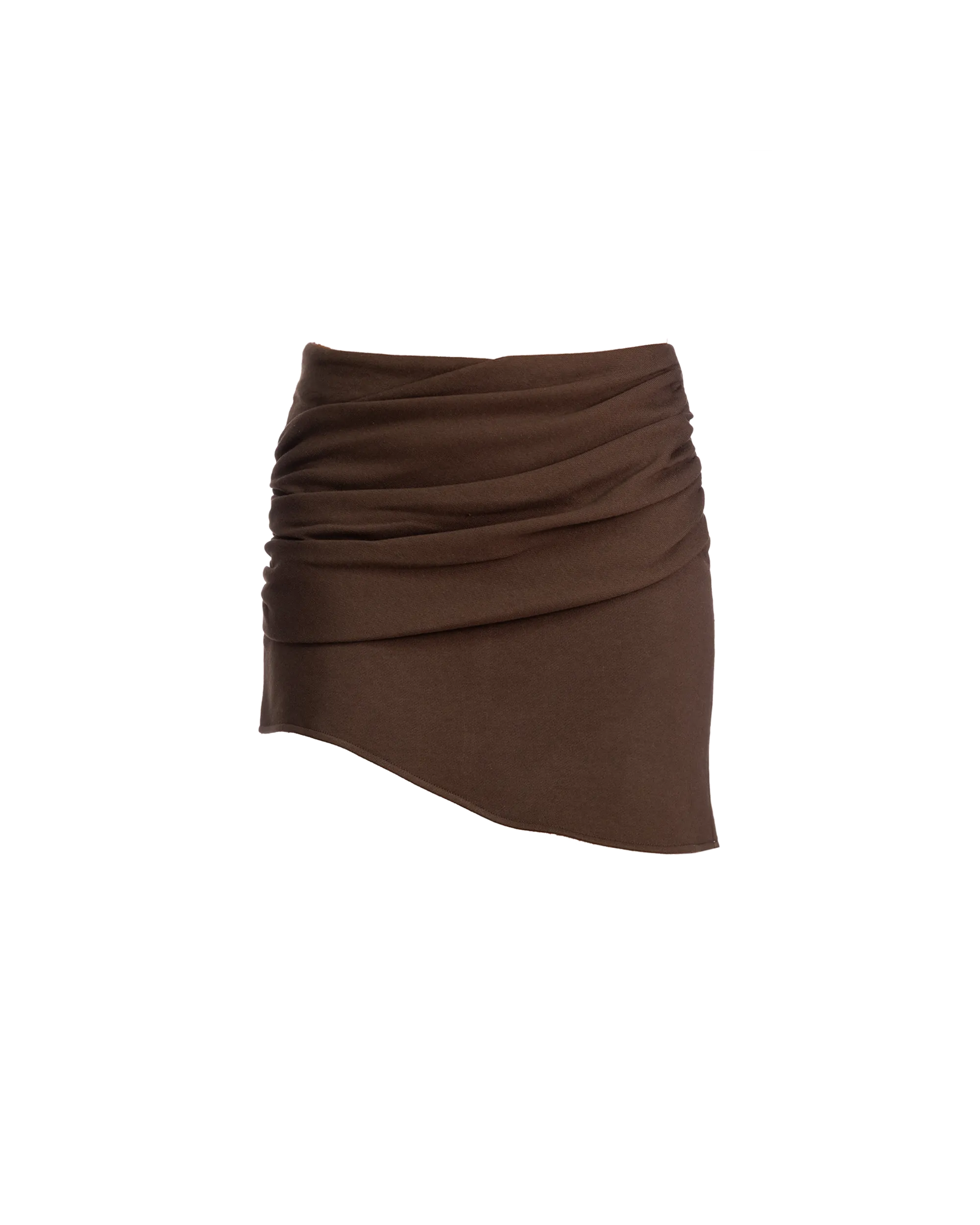 Drape Mini Skirt Chocolate