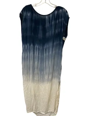Dress Casual Maxi By Cloth & Stone In Blue & Cream, Size: L