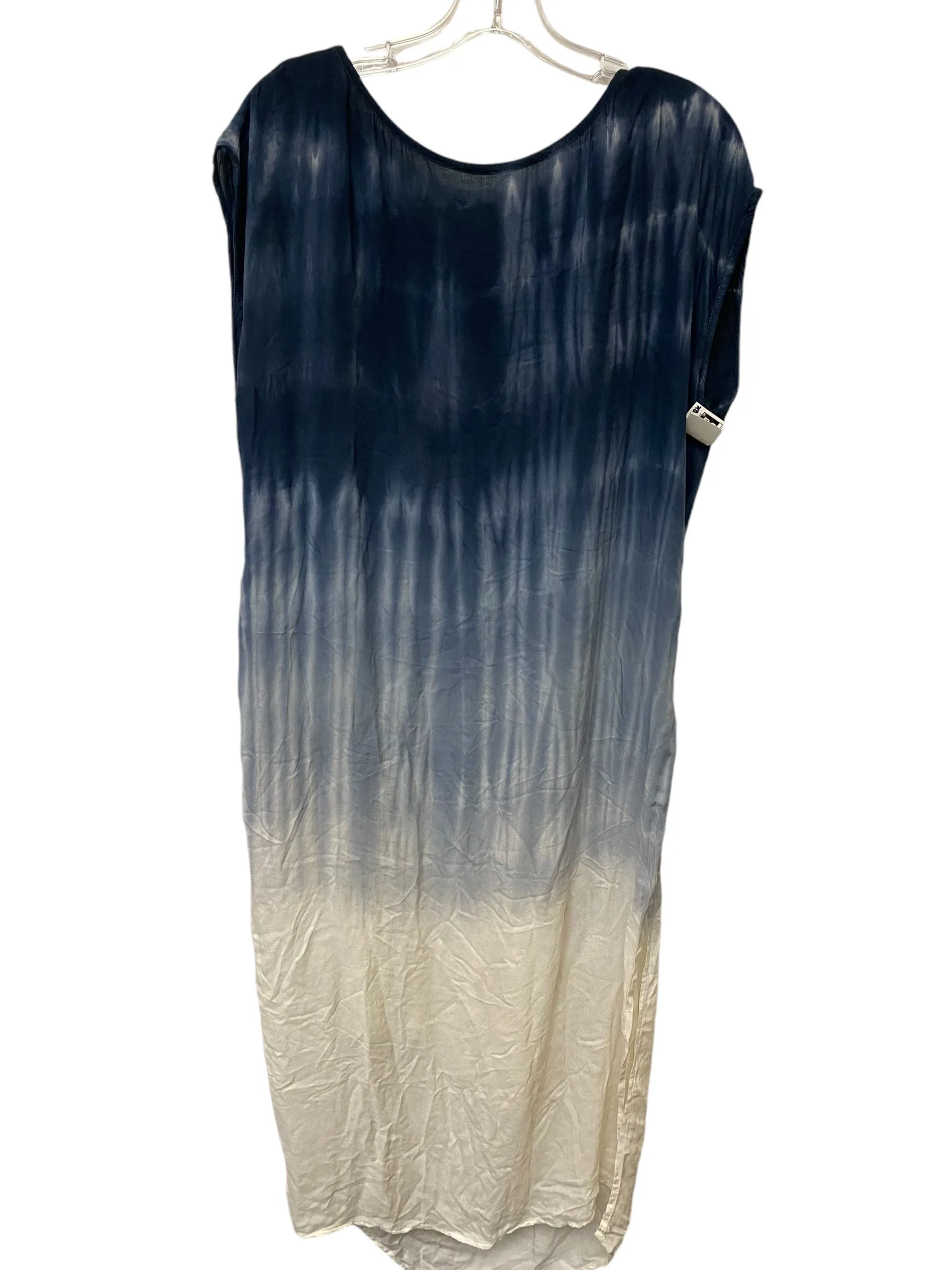 Dress Casual Maxi By Cloth & Stone In Blue & Cream, Size: L